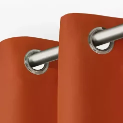 Kirklands Home Outdoor Curtains|Eliza Outdoor Curtain Panel Set, 84 in. Orange