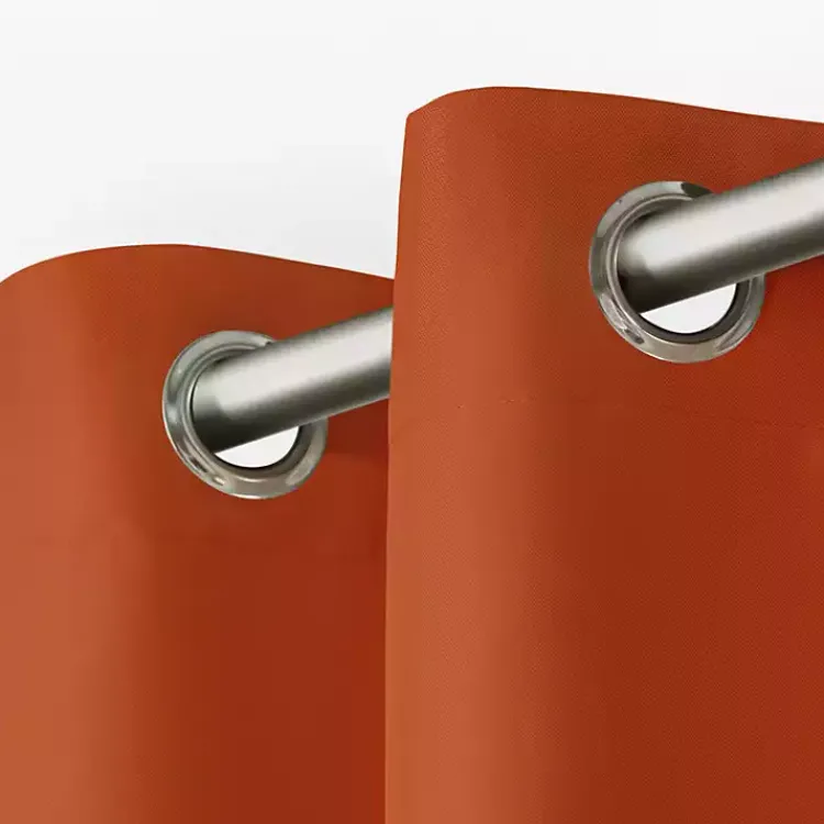 Kirklands Home Outdoor Curtains|Eliza Outdoor Curtain Panel Set, 96 in. Orange