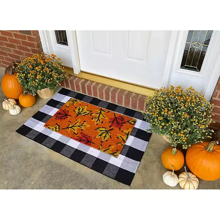 Online Orange Fall Botanical Doormat Fall