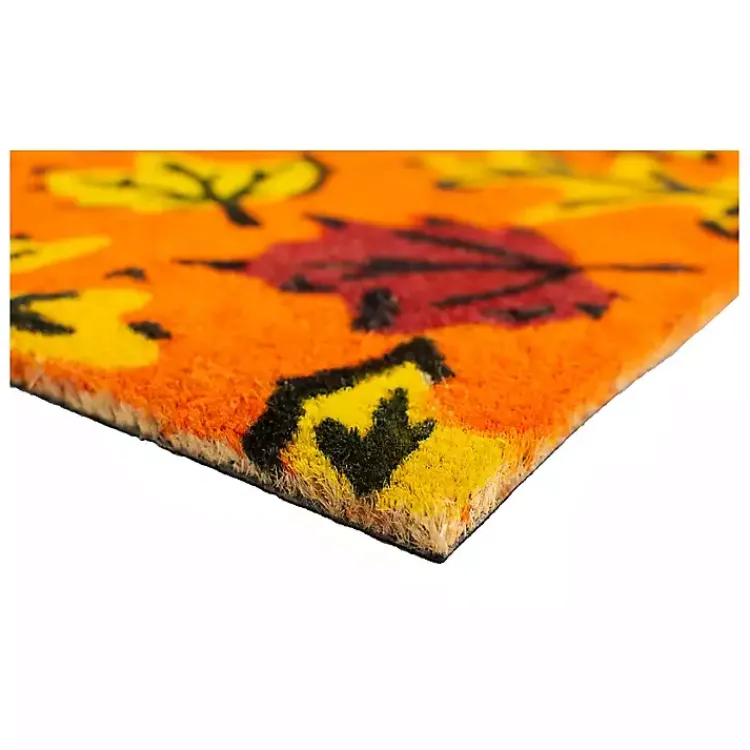 Online Orange Fall Botanical Doormat Fall
