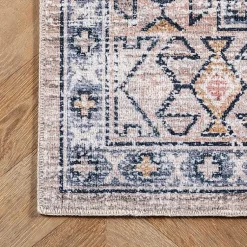 Kirklands Home Area Rugs|Orange Global Motif Washable Runner