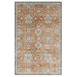 Kirklands Home Area Rugs|Granary Floral Area Rug, 8x10 Orange