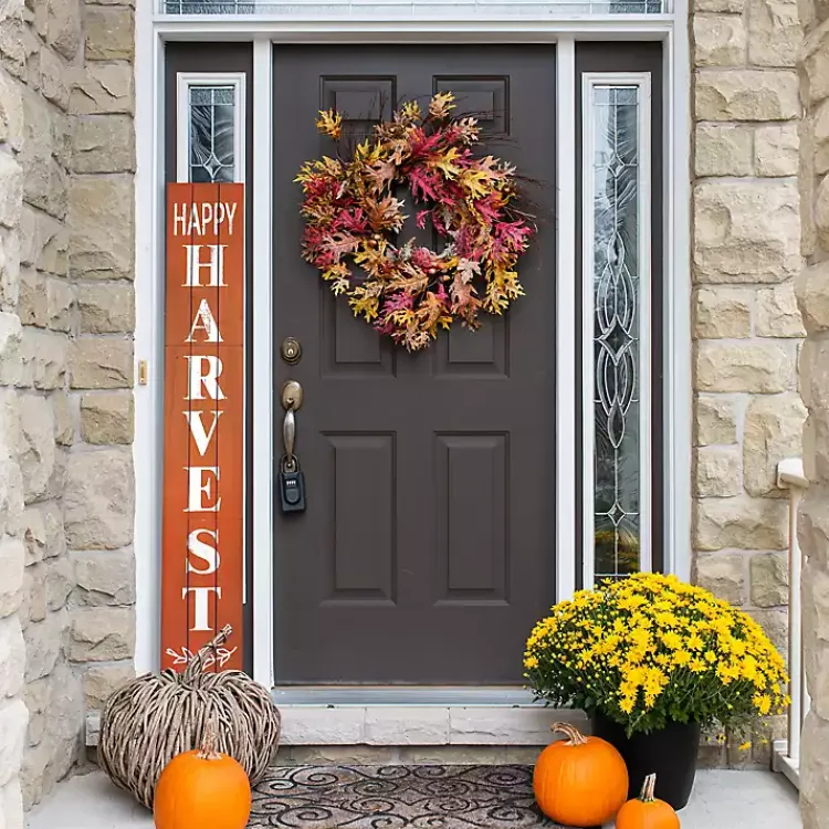 Online Orange Happy Harvest Porch Board, 10 in. Fall