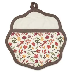 Best Orange Plaid Turkey 3-pc. Potholder & Towel Set Fall