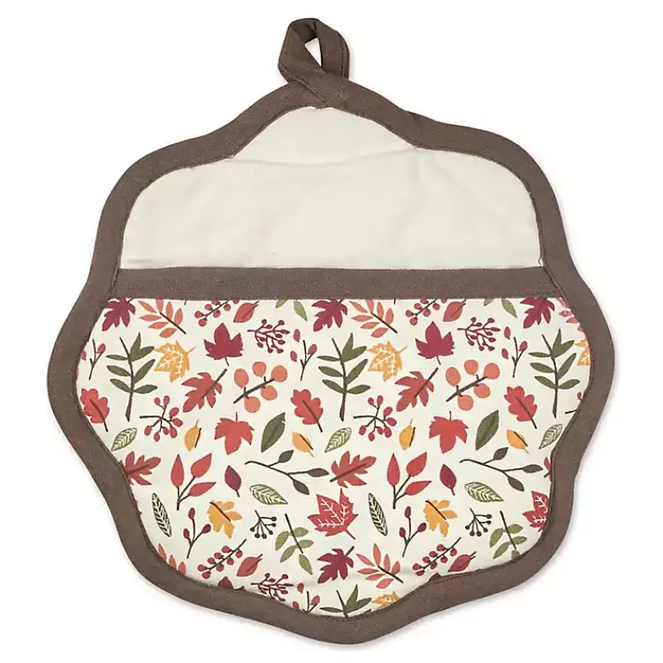 Best Orange Plaid Turkey 3-pc. Potholder & Towel Set Fall