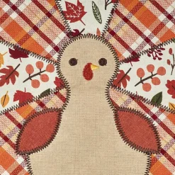 Best Orange Plaid Turkey 3-pc. Potholder & Towel Set Fall