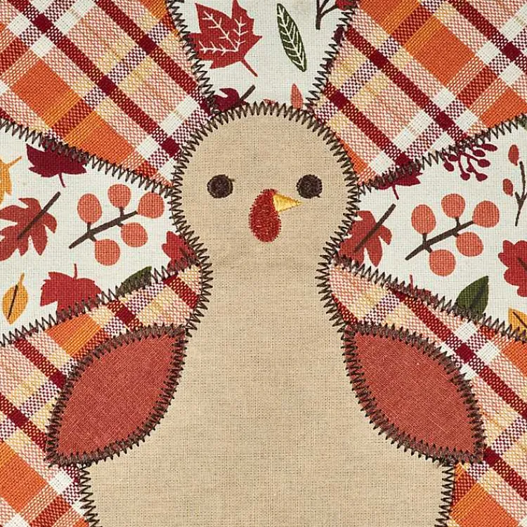Best Orange Plaid Turkey 3-pc. Potholder & Towel Set Fall