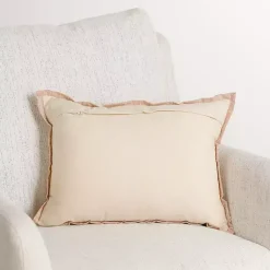 Outlet Orange Striped Family Lumbar Pillow Pillows