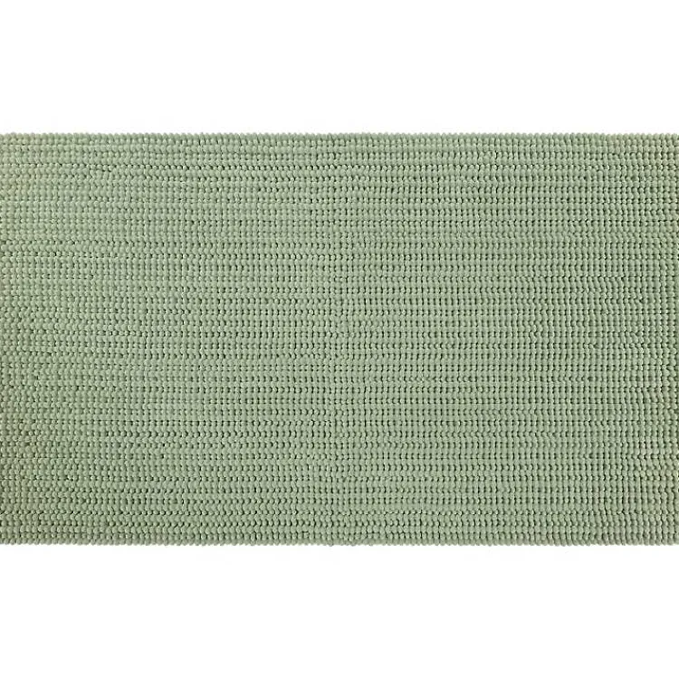 Kirklands Home Bathroom Rugs|Oregano Memory Foam Chenille Bath Mat, 60 in. Green