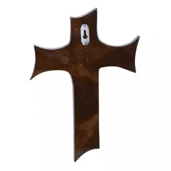 Kirklands Home Wall Plaques|Organic Shape Cross Wall Plaque, 14 in. Brown