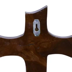 Kirklands Home Wall Plaques|Organic Shape Cross Wall Plaque, 14 in. Brown