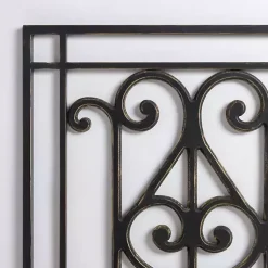 Kirklands Home Wall Plaques|Orleans Scroll Panel Wall Plaque Black