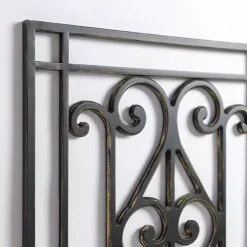 Kirklands Home Wall Plaques|Orleans Scroll Panel Wall Plaque Black