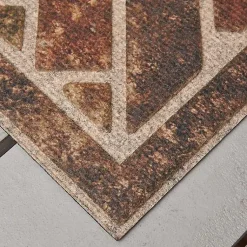 Kirklands Home Doormats|Ornamental Brick Entry Doormat Brown