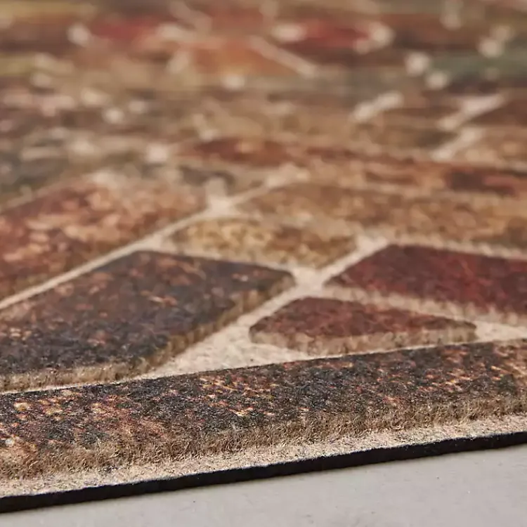 Kirklands Home Doormats|Ornamental Brick Entry Doormat Brown