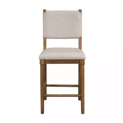 Kirklands Home Bar Stools & Counter Height Stools|Oslo Cream Upholstered Counter Stools, Set of 2 Ivory