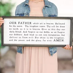 Kirklands Home Wall Quotes & Signs|Our Father Framed Wall Plaque
