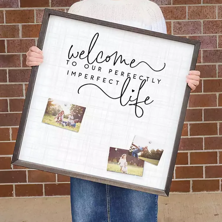 Online Our Perfectly Imperfect Life Framed Pinboard Memo & Chalkboards
