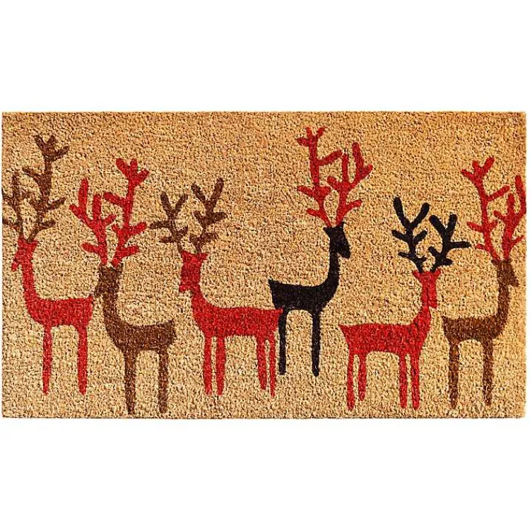 New Outdoor Reindeer Outline Christmas Doormat Outdoor Christmas Decorations