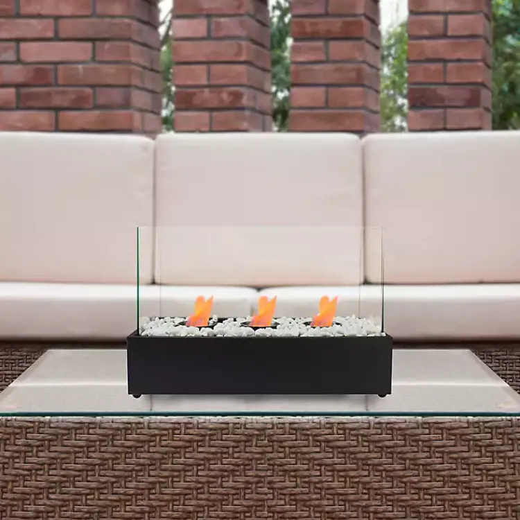 Kirklands Home Fire Pits|Outdoor Triple Flame Tabletop Fireplace