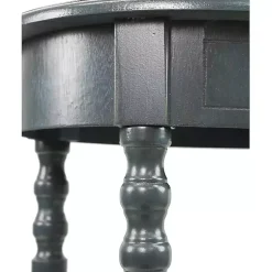 Kirklands Home Accent & End Tables|Oval Antique Navy Accent Table Blue