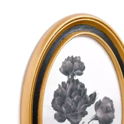 Kirklands Home Framed Art|Oval Black Floral Framed Art Print