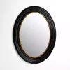 Kirklands Home Decorative Mirrors|Oval Bodiford Black and Gold Wall Mirror