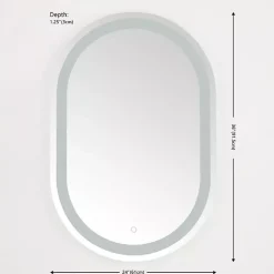 Kirklands Home Decorative Mirrors|Oval Crosby LED Wall Mirror