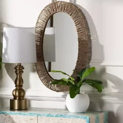 Kirklands Home Decorative Mirrors|Oval Elwyn Seagrass Wall Mirror