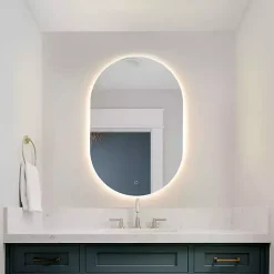 Kirklands Home Decorative Mirrors|Oval Jax LED Wall Mirror
