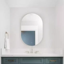 Kirklands Home Decorative Mirrors|Oval Jax LED Wall Mirror