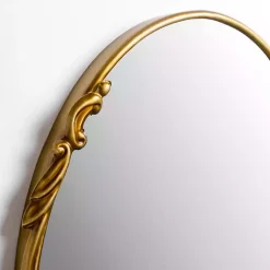 Kirklands Home Decorative Mirrors|Oval Louisa Gold Wall Mirror