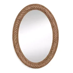 Kirklands Home Decorative Mirrors|Oval Lyla Natural Rope Wall Mirror