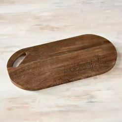Kirklands Home Serving & Entertaining|Oval Made with Love Serving Board Brown