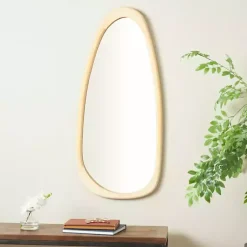 Kirklands Home Decorative Mirrors|Oval Natural Wood Wall Mirror