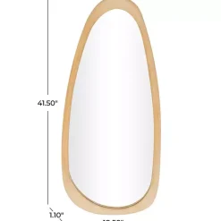 Kirklands Home Decorative Mirrors|Oval Natural Wood Wall Mirror