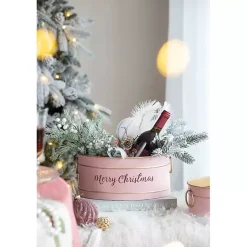 Best Oval Iron Merry Christmas Baskets, Set of 2 Christmas Decorations