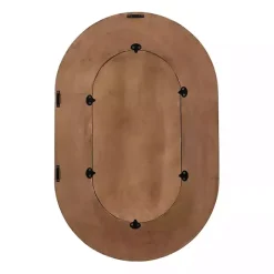 Kirklands Home Decorative Mirrors|Oval Walnut Ribbed Wood Wall Mirror