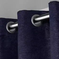 Kirklands Home Curtains & Drapes|Oxford Navy Thermal Curtain Panel Set, 108 in. Blue