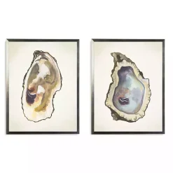 Kirklands Home Framed Art|Oyster Shells Framed Art Prints, Set of 2