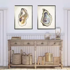 Kirklands Home Framed Art|Oyster Shells Framed Art Prints, Set of 2