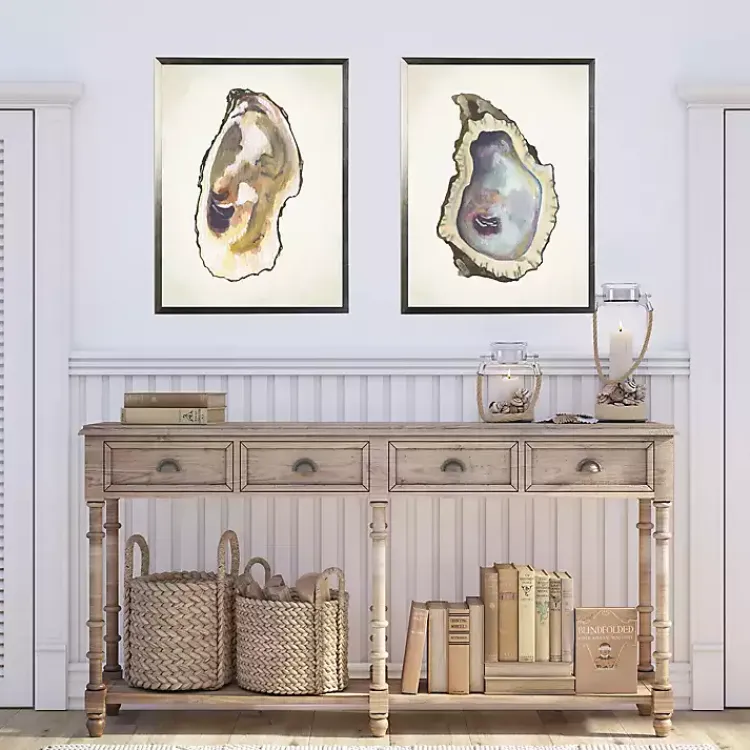 Kirklands Home Framed Art|Oyster Shells Framed Art Prints, Set of 2