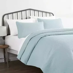 Kirklands Home Bedspreads & Coverlets|Pale Herring 3-pc. Twin Quilted Coverlet Set Blue