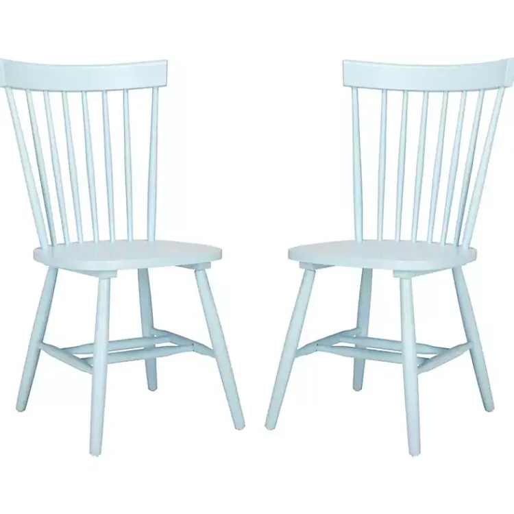 Kirklands Home Dining Chairs|Pale Parker Spindle Dining Chairs, Set of 2 Blue