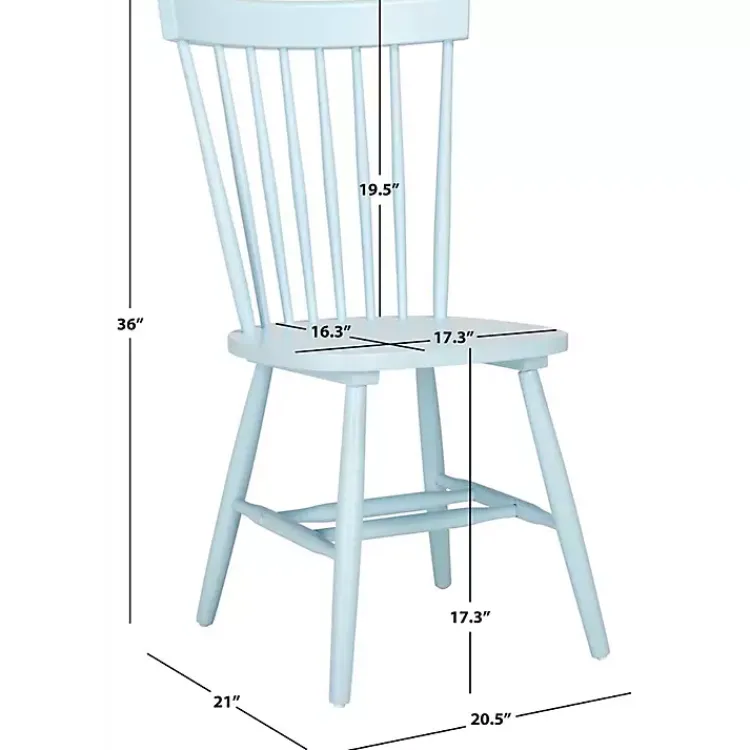 Kirklands Home Dining Chairs|Pale Parker Spindle Dining Chairs, Set of 2 Blue