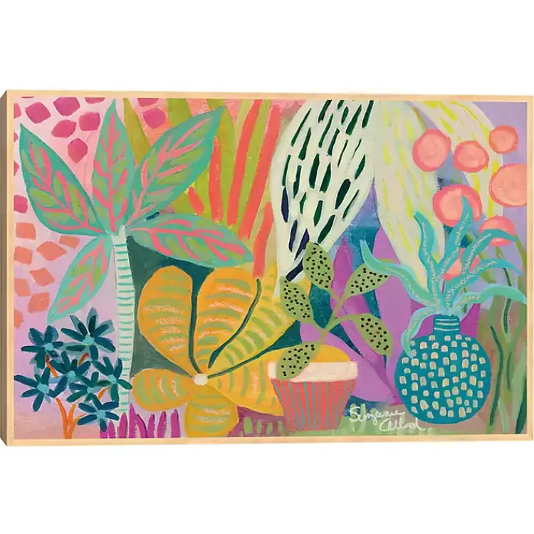 Kirklands Home Framed Art|Palm Heaven Framed Canvas Art Print Multi