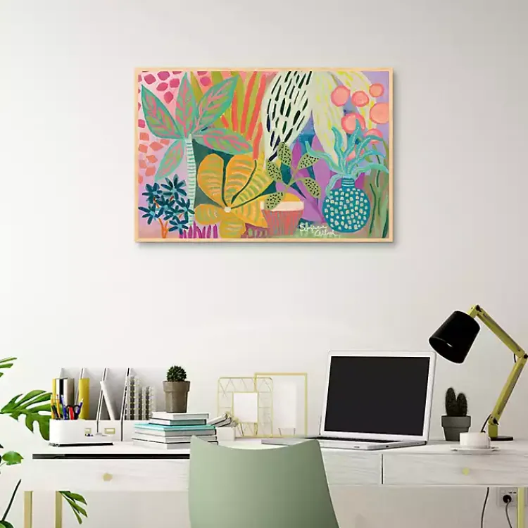 Kirklands Home Framed Art|Palm Heaven Framed Canvas Art Print Multi