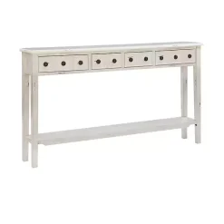 Kirklands Home Console Tables|Paloma Cream 4-Drawer Console Table Ivory