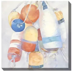 Kirklands Home Outdoor Wall Decor|Pastel Buoys Outdoor Canvas Art Print