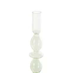 Outlet Pastel Glass Taper Candle Holders, Set of 3 Candle Holders